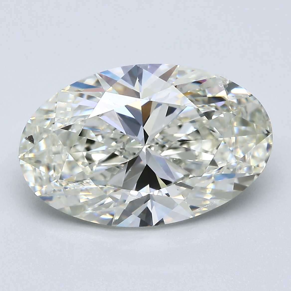 4.03 ct Oval Natural Diamond : J / SI2