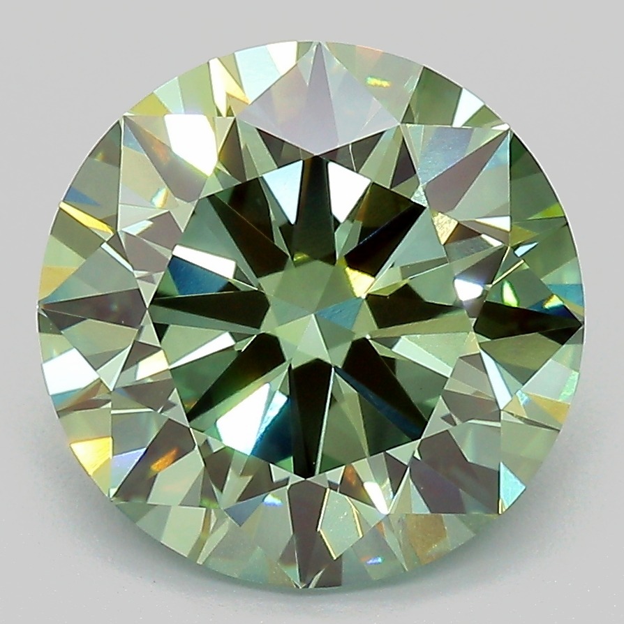5ct Round Fancy Vivid Green VVS2 IGI