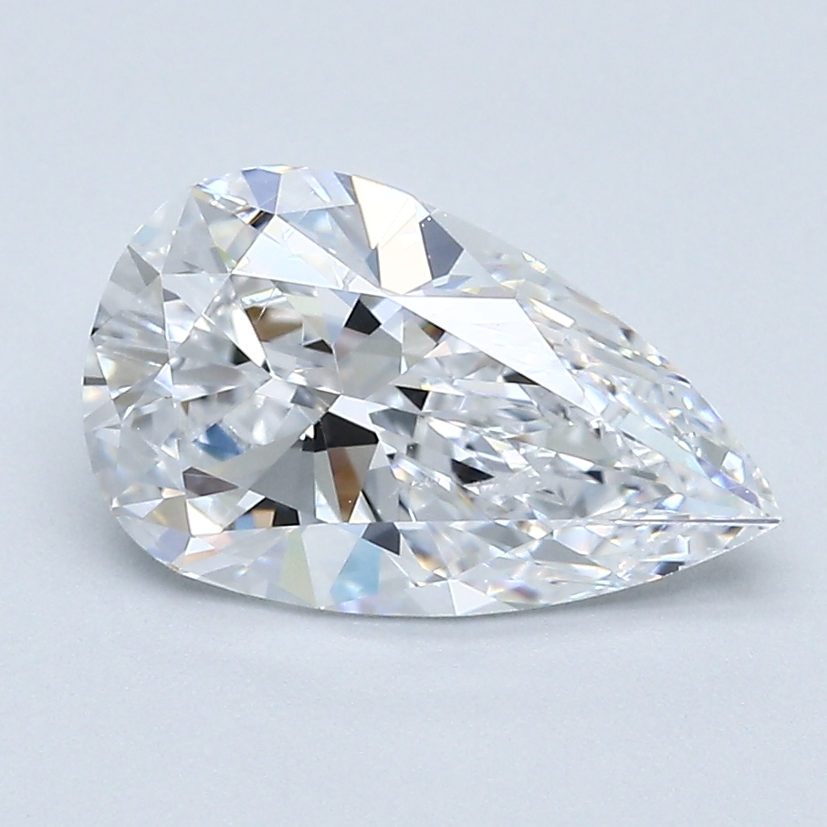 1.87 Carat Pear Cut Natural Diamond